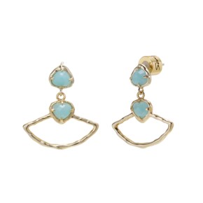 디에타 더블 베타 귀걸이-아마조나이트 / Dieta Double Betta Earring - Amazonite