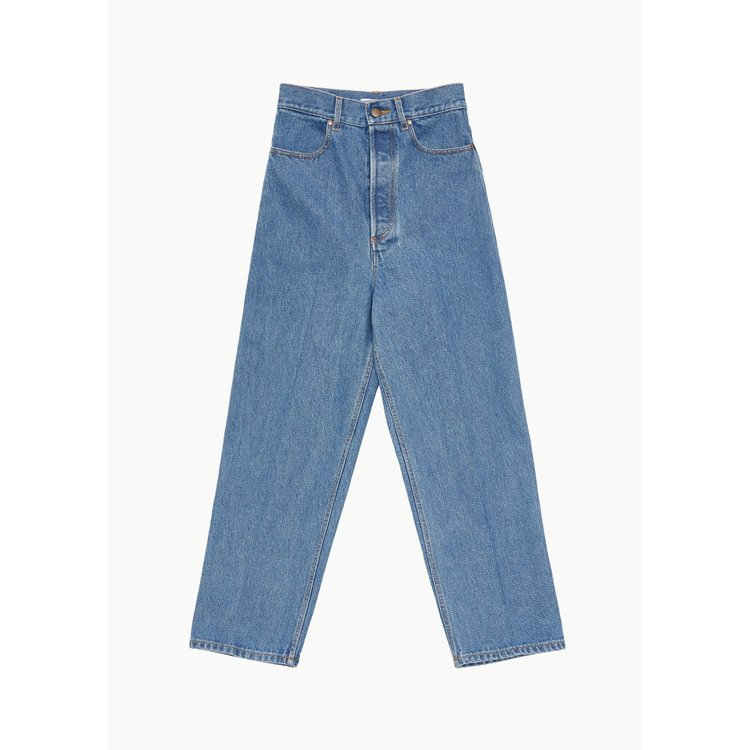 Cristaseya クリスタセヤ BLEACHED DENIM PLEATED CRISTASEYA