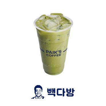 빽다방 녹차라떼(ICED)