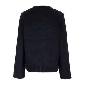 [해외배송] 셀프포트레이트 엠블리쉬 니트 자수 가디건 AW24 168C BL NAVY