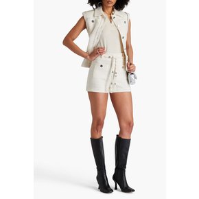 Embellished metallic cotton-blend tweed shorts 화이트 46376663162835831