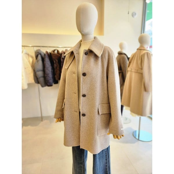 [여주점] [JJ 지고트] 여성 울 블렌드 핸드메이드 발마칸 코트 GRBM0CT911