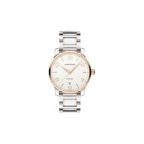 일본 몽블랑 시계 Montblanc Timewalker Silver Dial Twotone Mens 워치 110329 Bracelet Type 1