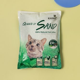 카르마 퀸오브샌드 고양이 두부모래 7L(3kg) (녹차)