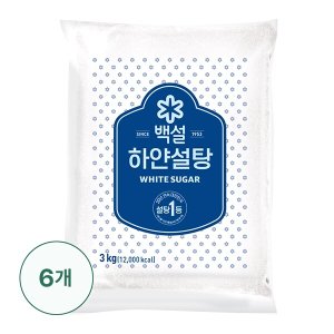 신세계라이브쇼핑 [CJ] [G] 백설 하얀설탕 3kg X 6개