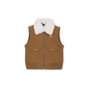 왁[WAAC]골프 (WWVAW24701LBR)Women Corduroy winter Sleeveless vest