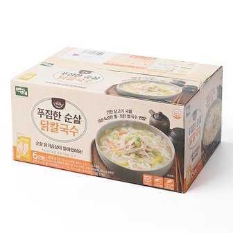 글로벌푸드 백제 푸짐한 순살 닭칼국수 243g x 6개 / 저온숙성면