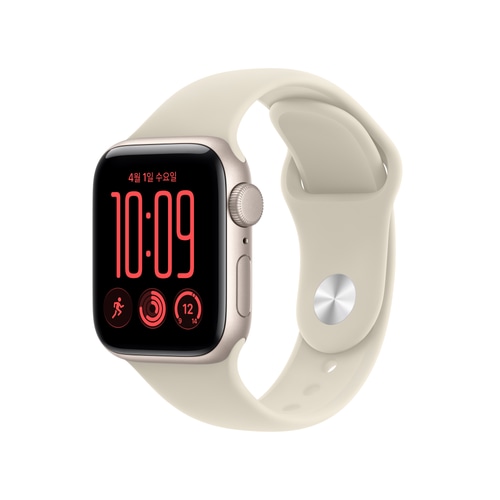 워치 SE 3 GPS 40mm 스타라이트 알루미늄 케이스 샌드 스포츠 밴드 (SM) MJKR4KHA