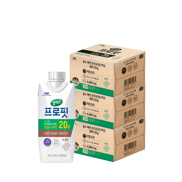 [본사직영] 프로핏 웨이프로틴 드링크 혼합구성 330ml x 36입(초콜릿12+아메리카노12+복숭아12)