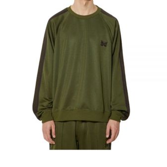 니들스 NEEDLES 니들스 24 Track Crew Neck Shirt Olive (OT227) (트랙 크루넥 셔츠)