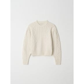 Merino Volume Cable Knit - Ivory