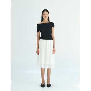 TFR SATIN LAYERD SKIRT_2COLORS