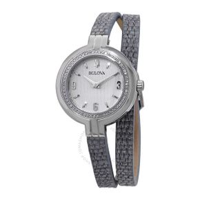 4440714 Bulova Rhapsody Quartz White Dial Ladies Watch