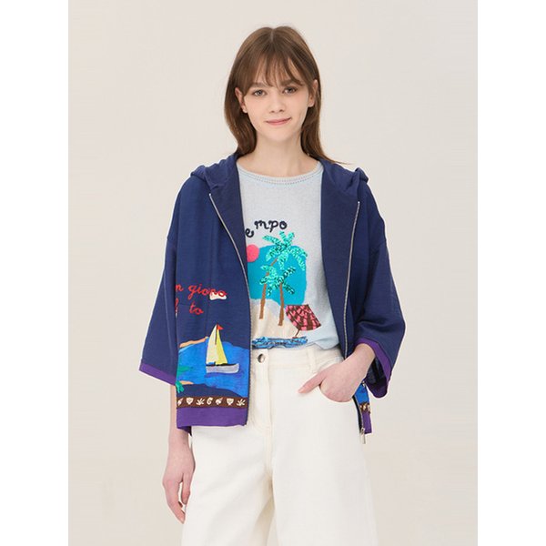 오션 프린팅 후드 점퍼_BAJP59531NY