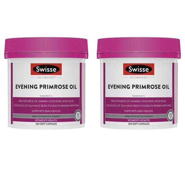 [해외직구] 호주직구 스위스 달맞이종자유 200캡슐 2팩 Swisse Ultiboost Evening Primrose Oil