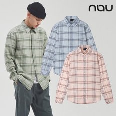 남성 M 슬럽 체크 셔츠_1NUYSS1001