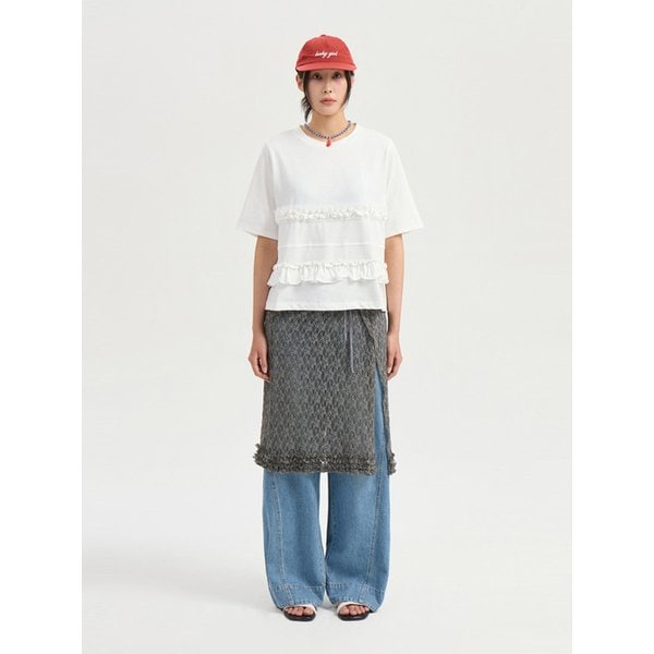 Frill Point Half Sleeve T-shirt LFTAX25590WHX