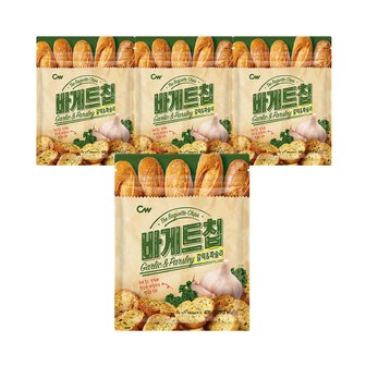  CW 청우 바게트칩 갈릭 & 파슬리 400g x 4개  / 마늘 과자