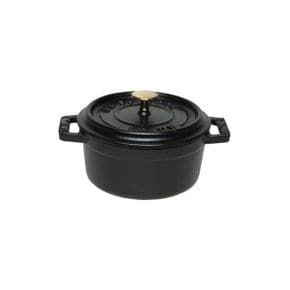 일본 스타우브 냄비0108 Staub Hot Pot Cocotte Round 4.7 inches 12 cm 블랙 Induction Compati