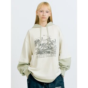 LAYERED SWEAT HOODIE [2 COLOR]