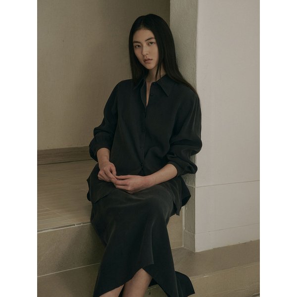 LARENE COLLAR BLOUSE_SOFT BLACK