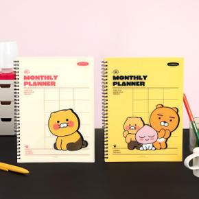 카카오프렌즈 B5 PP커버 먼슬리 플래너 프렌즈