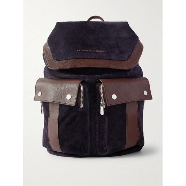 브루넬로쿠치넬리 가죽 트리밍 스웨이드 백팩 46376663162948134
