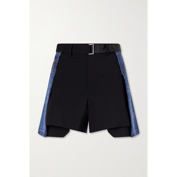 울 트림 데님 벨티드 쇼츠 46376663163025264