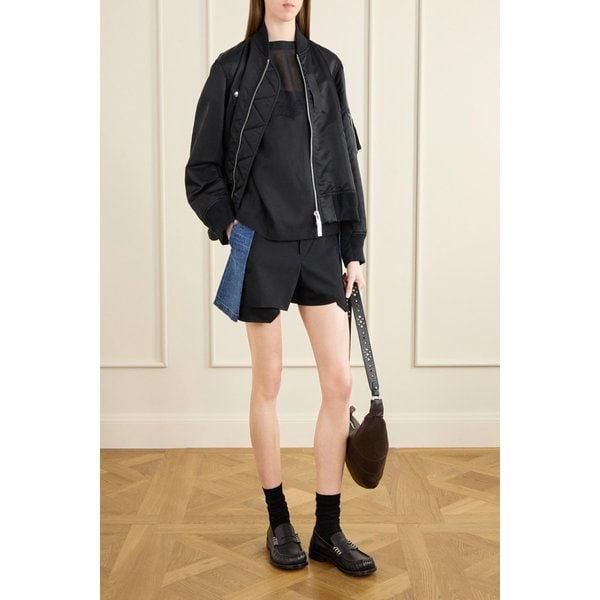 울 트림 데님 벨티드 쇼츠 46376663163025264