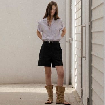 노운베러 Pocket a-line short KNSS03SP02_Black