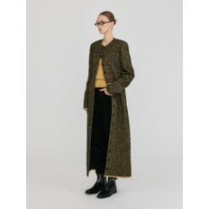 ZILOUS Round Neck Coat - Beige/Black