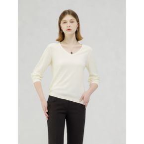소프트 브이넥 5부 니트 G5MKN012P _P392082613