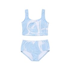 SYMBOL FULL PRINTING HIGH WAIST BIKINI SET UP SKY BLUE 풀심볼프린팅 비키니셋업 스카이블루