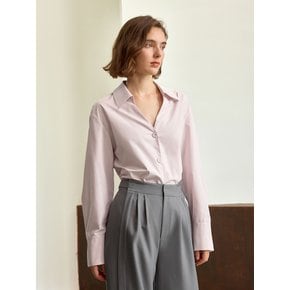 YY_V-neck collar classic shirt_2color