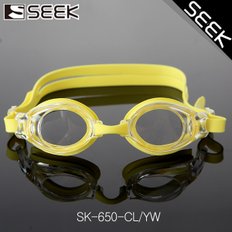 SEEK 보급형 아동용 수경 물안경 SK-650YL 옐로우_신