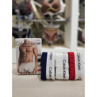 Calvin Klein Underwear 남성 코튼 스트레치 3PK 로우 라이즈 트렁크 (U2664-IO3)