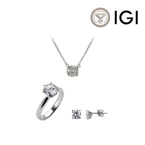 IGI 14k 랩다이아몬드 웨딩 주얼리 메리미 B set