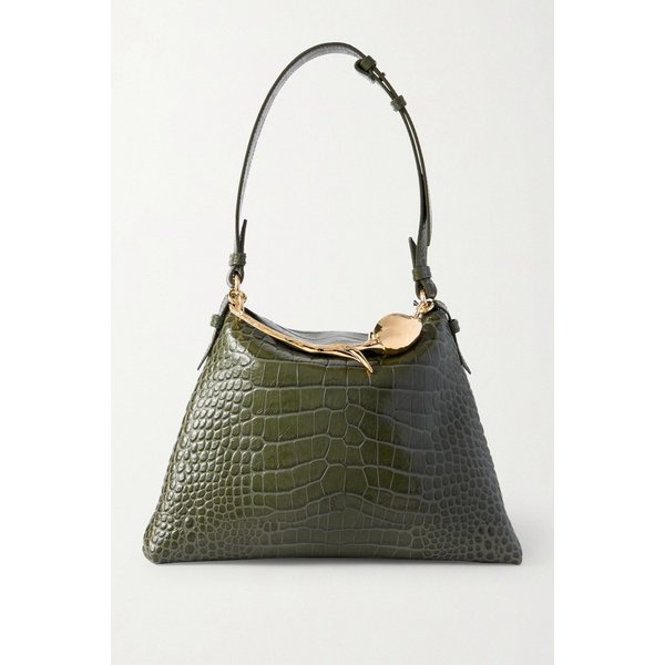 블룸 라지 장식 크로크 가죽 숄더백 46376663162909042