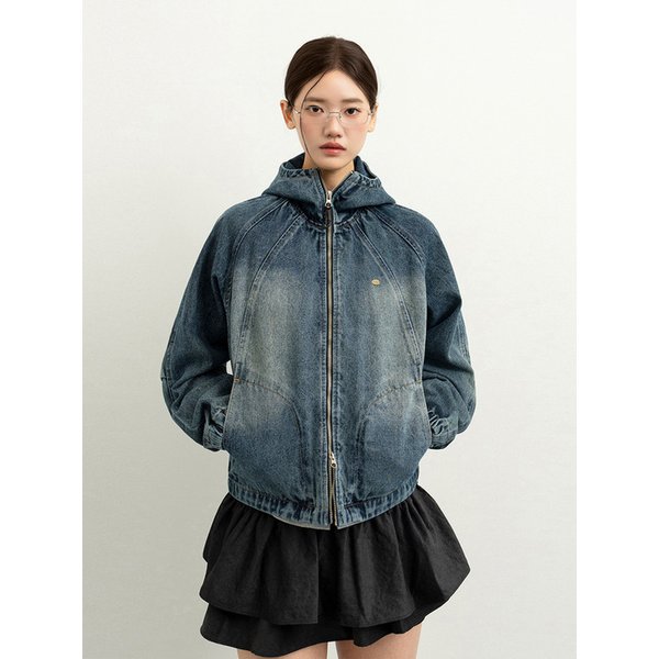 2WAY 베이직 슬래쉬 후드 집업_데님 더스트 인디고