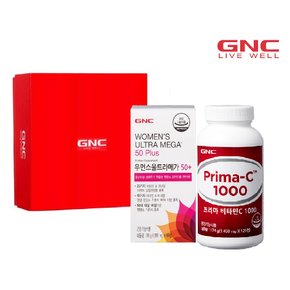 [GNC 어머님 건강세트]우먼스울트라메가50+(60정)+프리마C1000(120정)