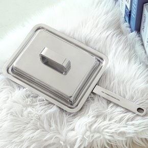 316Ti 스텐 프로 세로형 사각 피싱팬(사은품:레벤호프 고기집게 1P)