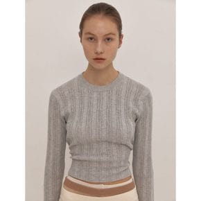 Cotton Blended BackPoint Pullover Light grey (WE4251C202)