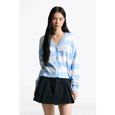 타미진스 여성 릴랙스 스트라이프 가디건 T32F6KCD11TWT1 TOMMY JEANS
