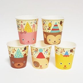 야미종이컵(랜덤) 일회용 종이컵 파티 컵 어린이집 소풍 도시락 면회 답레품 생일 피크닉