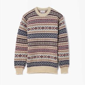 [JAMIESON’S]자미에슨스 올오버이스레 스웨터/ALL OVER FAIR ISLE SWEATER IVORY/JAF2M50001A01