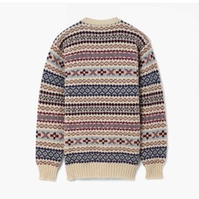 [JAMIESON’S]자미에슨스 올오버이스레 스웨터/ALL OVER FAIR ISLE SWEATER IVORY/JAF2M50001A01