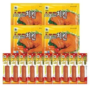 [대림냉장] 스모크치킨180g 4개 + 숯불구이맛후랑크2 70g 10개