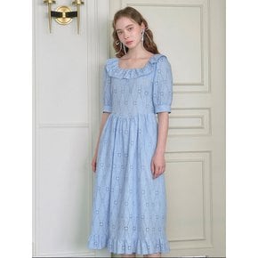 SKY BRODERIE ANGLAISE DRESS