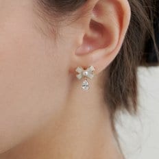 EG340  ribbon dew earring