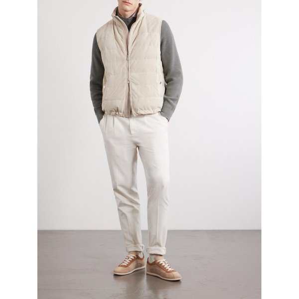 브루넬로쿠치넬리 후드 스웨이드 다운 조끼 46376663163115434